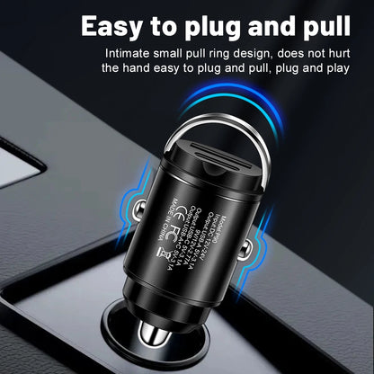 100W PD Pull Ring Fast Charging Car Charger USB C Car Phone Charger Adapter for Iphone 13 12 Xiaomi Samsung Huawei