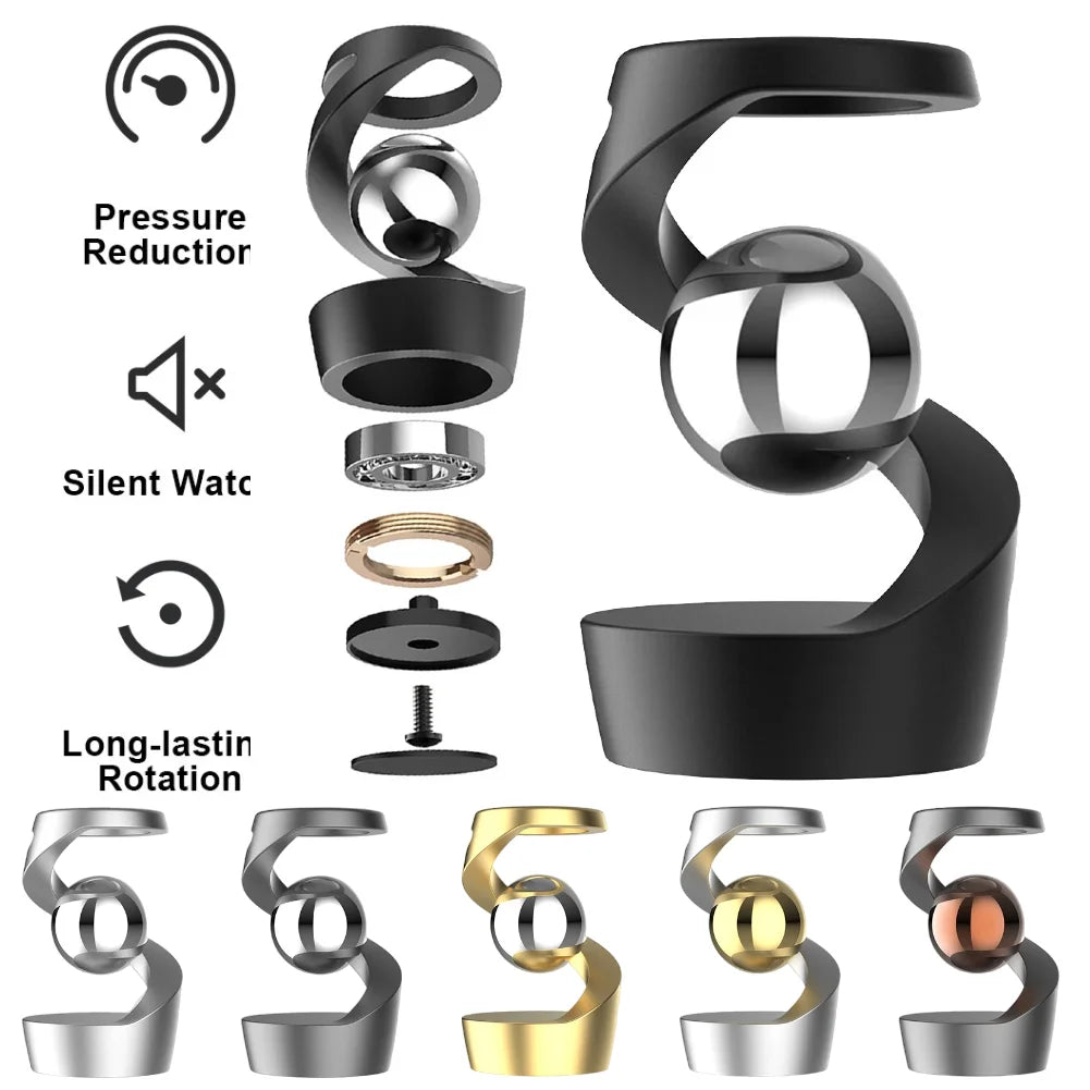 Magnetic Levitation Anti-Stress Gyroscope Spinner - Kinetic Desk Toy for Optical Illusions and Relaxation