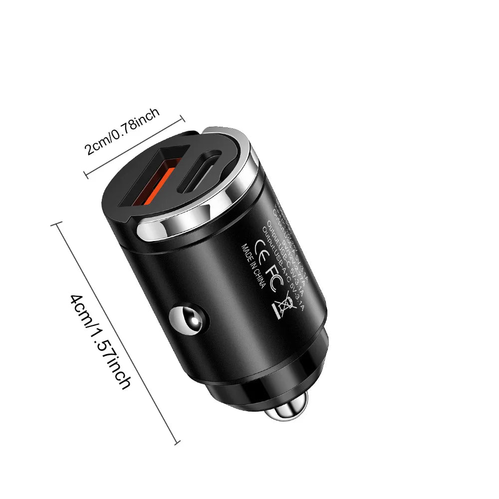 100W PD Pull Ring Fast Charging Car Charger USB C Car Phone Charger Adapter for Iphone 13 12 Xiaomi Samsung Huawei