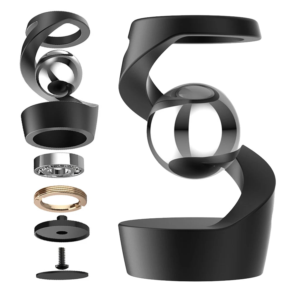 Magnetic Levitation Anti-Stress Gyroscope Spinner - Kinetic Desk Toy for Optical Illusions and Relaxation