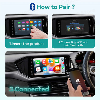 Play2Video AI Box for Youtube Netflix Wireless Carplay Android Auto Adapter Car Accessories for Benz Toyota VW Kia Niss