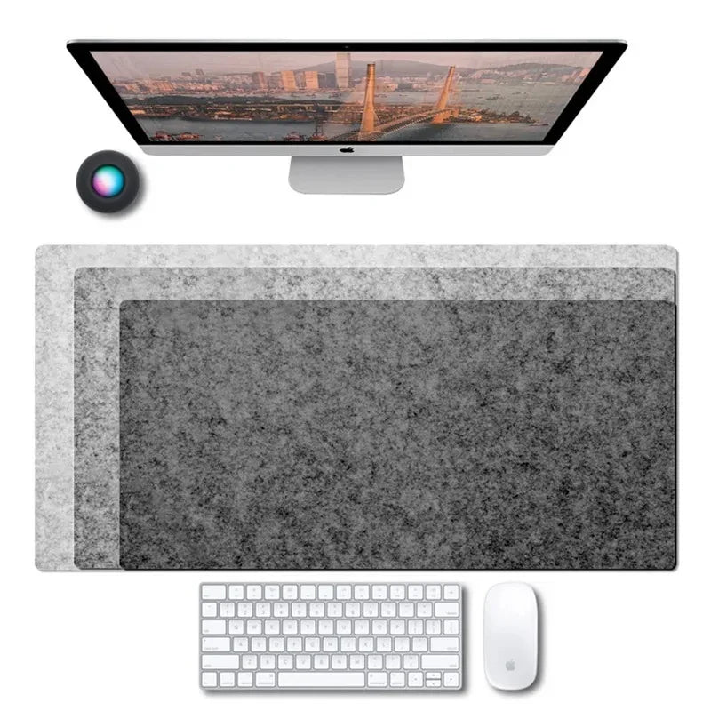 Wool Felt Cushion Large Mouse Pads Gaming Computer Xxl Desk Mat Table Keyboard Laptop Desk Non-Slip Deskpad Home Office Mousepad