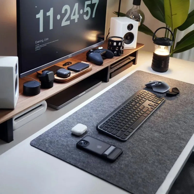 Wool Felt Cushion Large Mouse Pads Gaming Computer Xxl Desk Mat Table Keyboard Laptop Desk Non-Slip Deskpad Home Office Mousepad