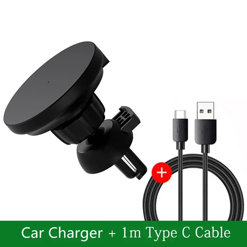 Upgraded Magnetic Wireless Car Charger 30W Fast Car Charging for Iphone 12 13 14 15 Pro Max Mini Air Vent Car Phone Holder Stand