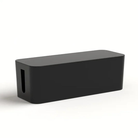 Cable Management Box, Cable Storage Box, Dustproof Wire Storage Box, Plastic Storage Box with Bamboo for TV Wires, USB Hub
