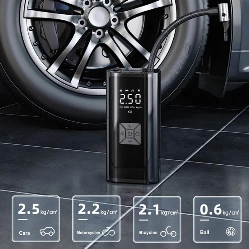 LEIBOO Wireless Air Pump 150Psi Portable Electric Tire Inflator for Car Bicycle Motorcycle Mini Air Compressor Tire Air Injector