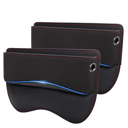 Suede Car Seat Side Storage Pocket for Car Seat Gap Filler Organizer Box Leather Car Crevice Stowing Tidy Interior Parts