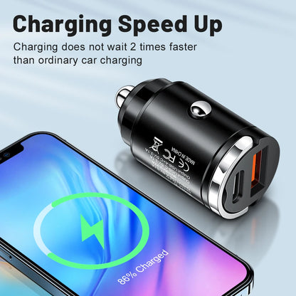 100W PD Pull Ring Fast Charging Car Charger USB C Car Phone Charger Adapter for Iphone 13 12 Xiaomi Samsung Huawei