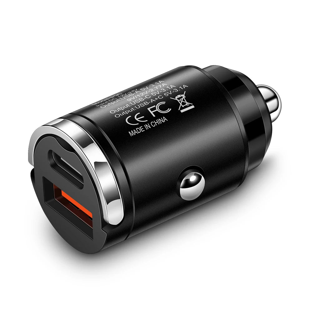 100W PD Pull Ring Fast Charging Car Charger USB C Car Phone Charger Adapter for Iphone 13 12 Xiaomi Samsung Huawei