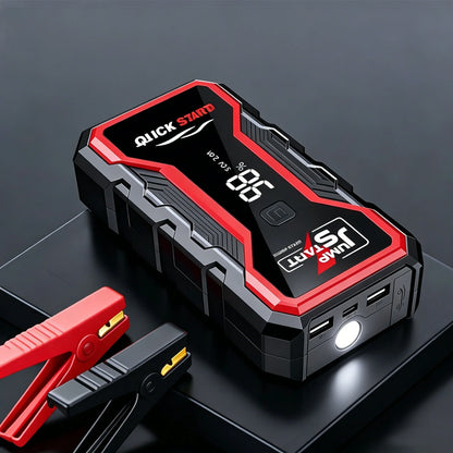 12V Car Jump Starter &Air Pump Portable Car Tire Inflator Air Compressor Multi-Function Auto Battery Starting Device Booster