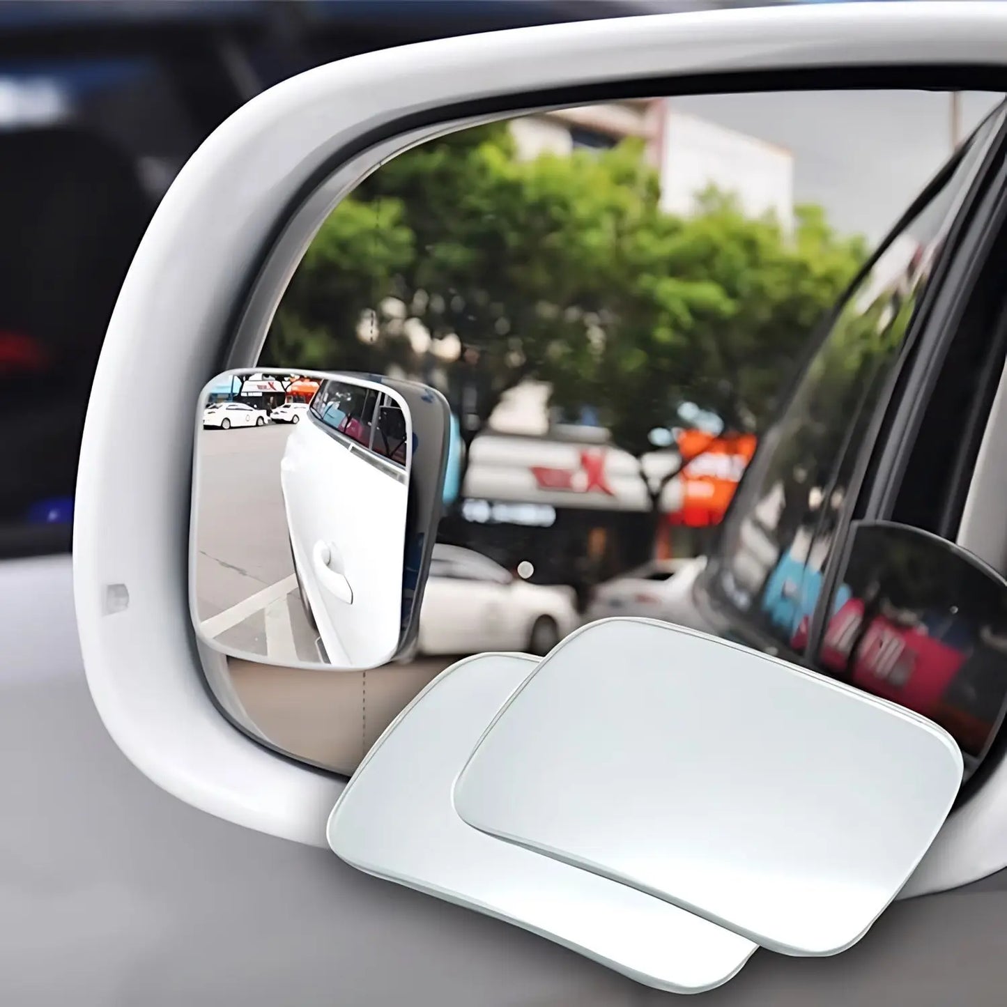 Car Blind Spot Mirror 2PCS 360 Degree Adjustable Car Rearview Convex Mirror for Car Reverse Wide Angle Parking Rimless Mirrors