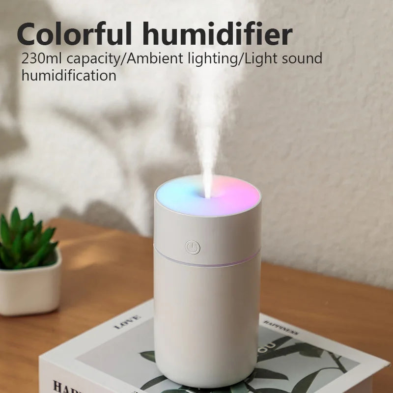Wireless Portable Air Humidifier USB Rechargeable Home Car Mini Aroma Diffuser Colorful Essential Oil Humidificador Mist Maker