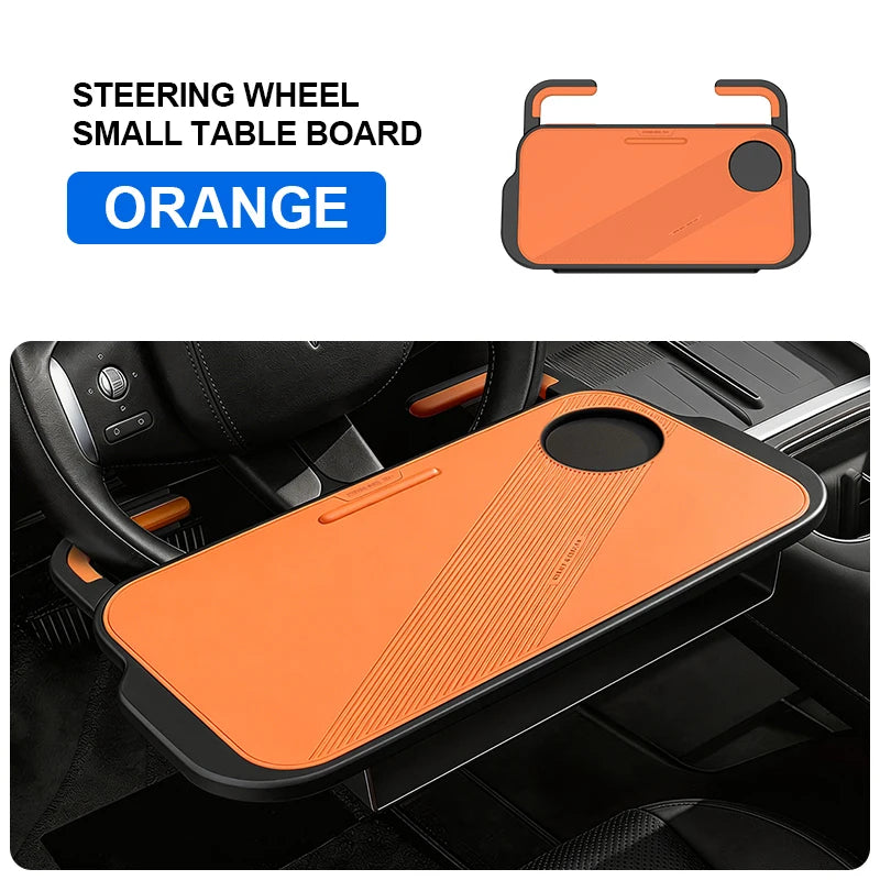 3-In-1 Car Steering Wheel Desk Tray Foldable Laptop Table Food Holder Stand Portable Driver Workstation for Travel and Dining