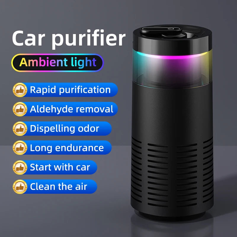 Mini Car Diffuser Purifier Essential Fragrance Aroma Air Aromatherapy Humidifier Freshener Perfume Oil Mounted Ionizer Generator