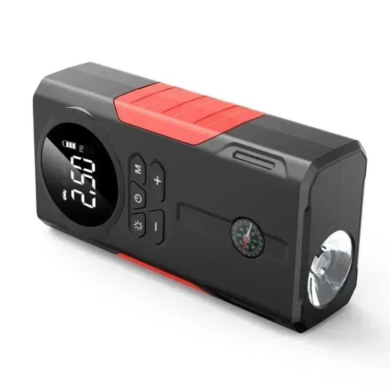 12V Car Jump Starter &Air Pump Portable Car Tire Inflator Air Compressor Multi-Function Auto Battery Starting Device Booster