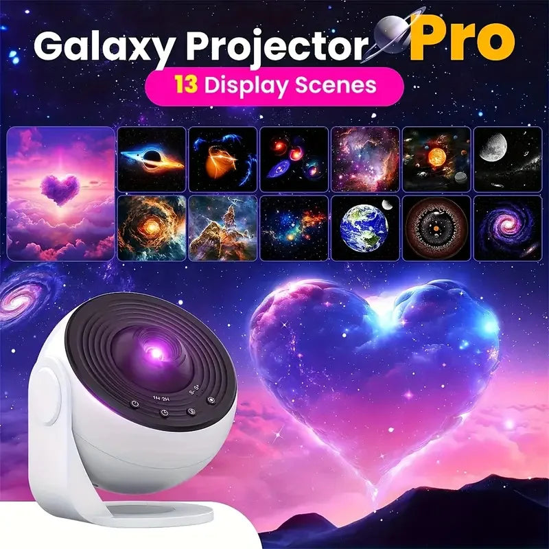 Pro Night Light Galaxy Projector Starry Sky Projector 360° Rotate Planetarium Lamp for Kids Bedroom Valentines Day Wedding Deco
