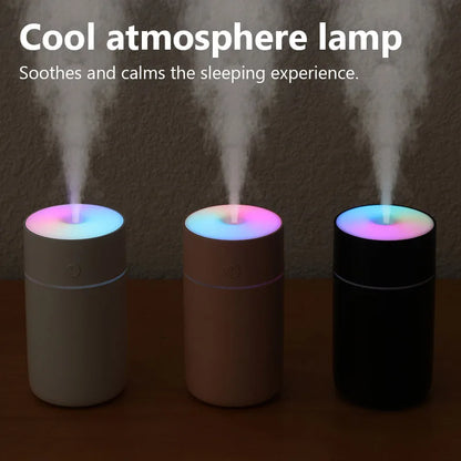Wireless Portable Air Humidifier USB Rechargeable Home Car Mini Aroma Diffuser Colorful Essential Oil Humidificador Mist Maker