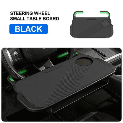 3-In-1 Car Steering Wheel Desk Tray Foldable Laptop Table Food Holder Stand Portable Driver Workstation for Travel and Dining