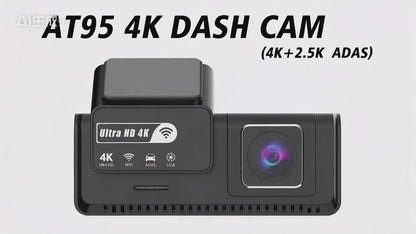 ADAS Dash Cam 4K + 2.5K Rear — GPS, Wi-Fi, 24H Parking Mode