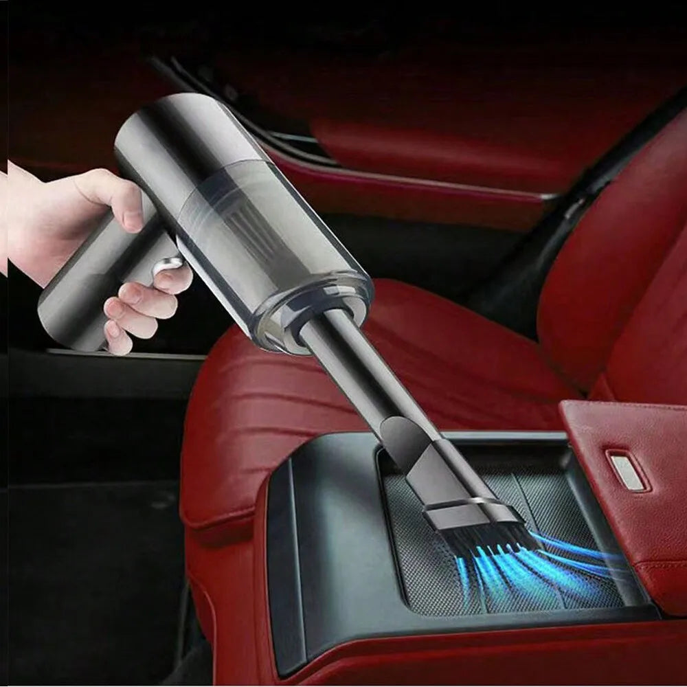 3-in-1 Cordless Car Vacuum — handheld use cleaning car center console with suction brush